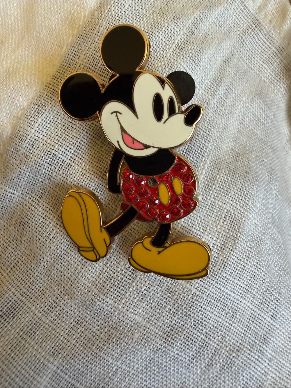 Disney Mickey Mouse Enamel Pin - Black, White, Red & Yellow